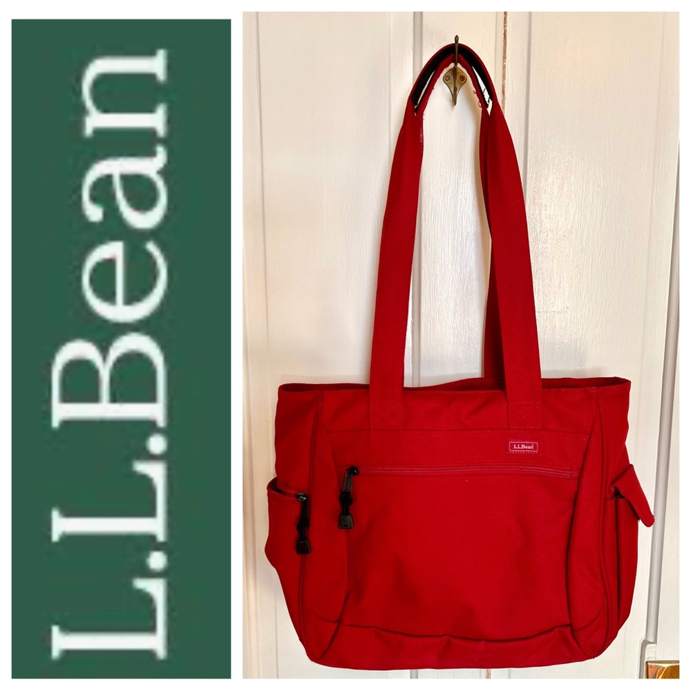 L.L. Bean Vibrant Red Tote Bag